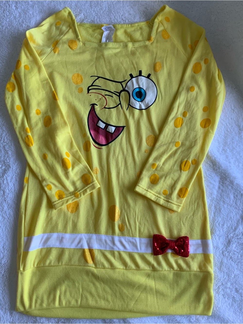 Nickelodeon SpongeBob SquarePants Yellow long sleeve Dress adult standard size
